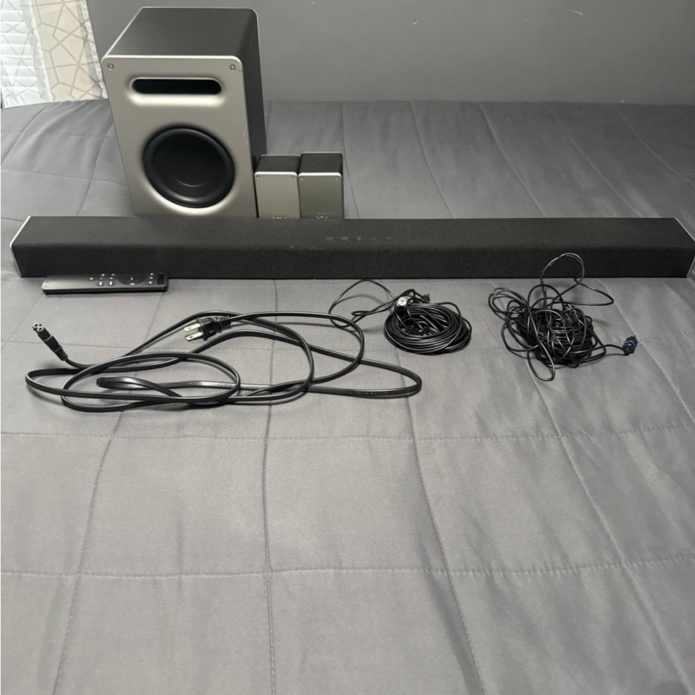 Vizio Black and Silver Portable Speaker Set